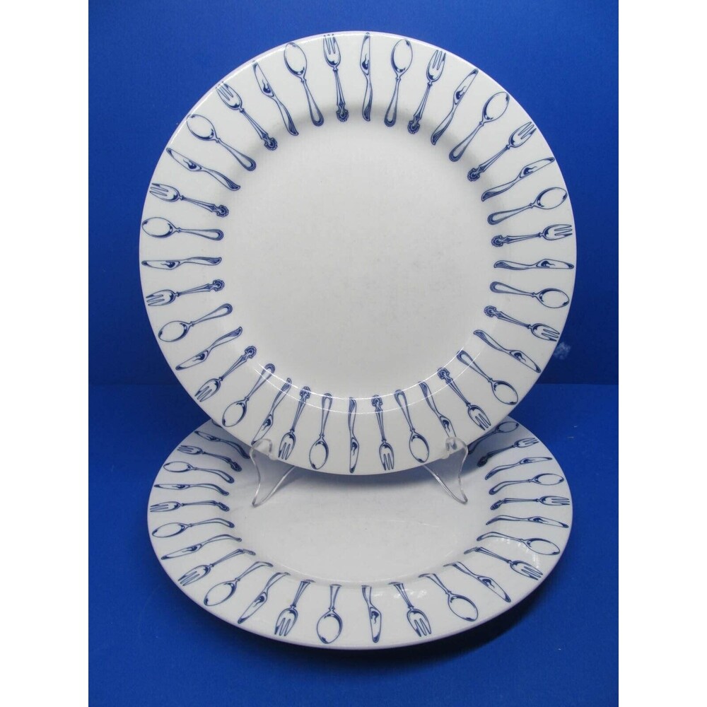 Epoch Knife And Fork 10 5/8" Dinner Plates Set Of Two